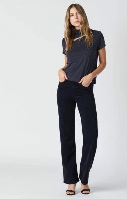 Mavi VICTORIA WIDE LEG PANTS IN BLACK CORD