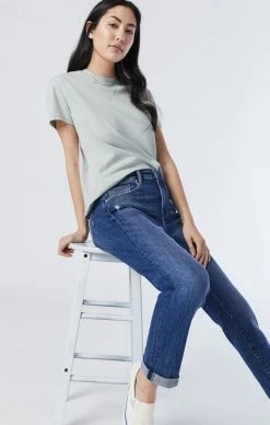 Mavi KATHLEEN SLIM BOYFRIEND IN MID ORGANIC BLUE Denim