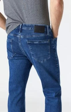 Mavi ZACH STRAIGHT LEG JEANS IN DARK BRUSHED ATHLETIC