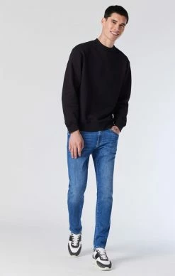 Mavi Denim JAKE SLIM LEG IN MID BRUSHED FEATHER BLUE