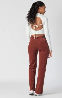 Mavi VICTORIA WIDE LEG PANTS IN BRICK CORD