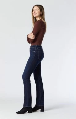 Mavi Denim KENDRA STRAIGHT LEG IN DEEP BRUSHED FEATHER BLUE