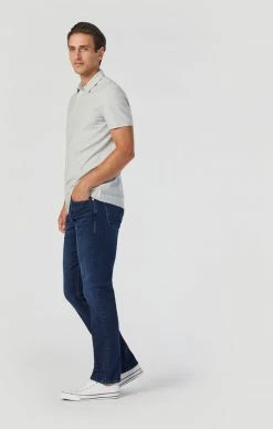 Mavi Denim ZACH STRAIGHT LEG JEANS IN DARK MIDNIGHT FEATHER BLUE