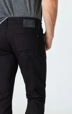 Mavi MATT RELAXED STRAIGHT LEG JEANS IN DOUBLE BLACK SUPERMOVE