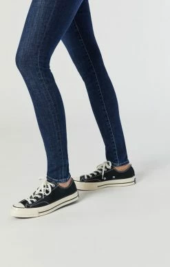 Mavi ALISSA SKINNY IN DARK BRUSHED FEATHER BLUE Denim