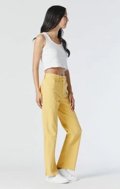 Mavi BARCELONA WIDE LEG JEANS IN MISTED YELLOW LA VINTAGE