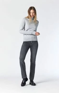 Mavi MARIA SLIT HEM FLARE IN MID SMOKE ORGANIC BLUE