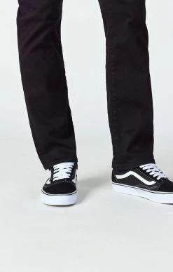 Mavi MATT RELAXED STRAIGHT LEG JEANS IN DOUBLE BLACK SUPERMOVE