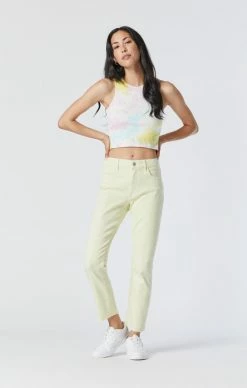 Mavi VIOLA STRAIGHT LEG JEANS IN TENDER YELLOW LA VINTAGE