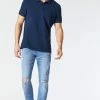 Mavi Denim JAKE SLIM LEG JEANS IN MID RIPPED LA VINTAGE