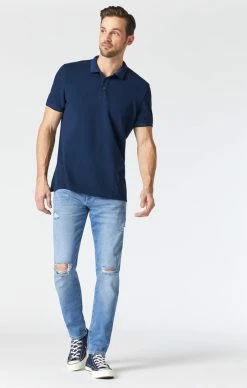 Mavi Denim JAKE SLIM LEG JEANS IN MID RIPPED LA VINTAGE