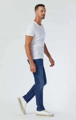 Mavi STEVE ATHLETIC JEANS IN DARK BRUSHED WILLIAMSBURG Denim