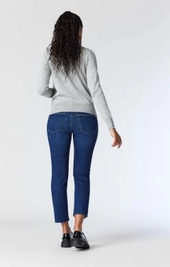 Mavi Denim VIOLA STRAIGHT LEG IN DARK BRUSHED FLEX BLUE