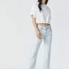 Mavi ANIKA CROP FLARE JEANS IN RANDOM BLEACHED ORGANIC BLUE