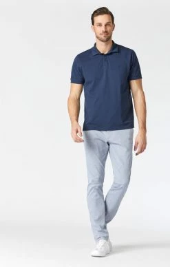 Mavi JOHNNY SLIM CHINO PANTS IN BLUE SUMMER STRIPE