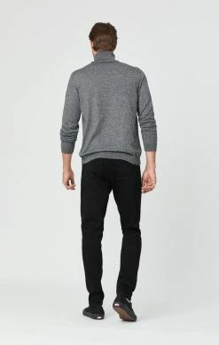 Mavi JAKE SLIM LEG JEANS IN DOUBLE BLACK SUPERMOVE