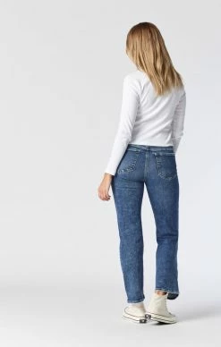 Mavi BARCELONA WIDE LEG IN MID RIPPED RECYCLE BLUE Denim