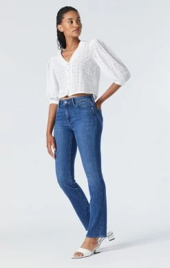 Mavi KENDRA STRAIGHT LEG JEANS IN MID SUPERSOFT Denim