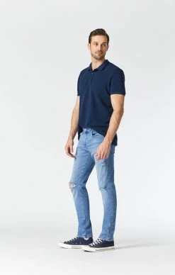 Mavi Denim JAKE SLIM LEG JEANS IN MID RIPPED LA VINTAGE