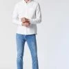Mavi JAKE SLIM LEG JEANS IN LIGHT BRUSHED ORGANIC MOVE Denim