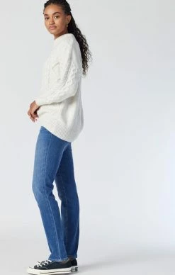 Mavi EMMA SLIM BOYFRIEND IN MID BRUSHED FEATHER BLUE