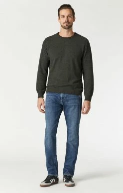 Mavi Denim ZACH STRAIGHT LEG JEANS IN DARK VINTAGE ORGANIC MOVE