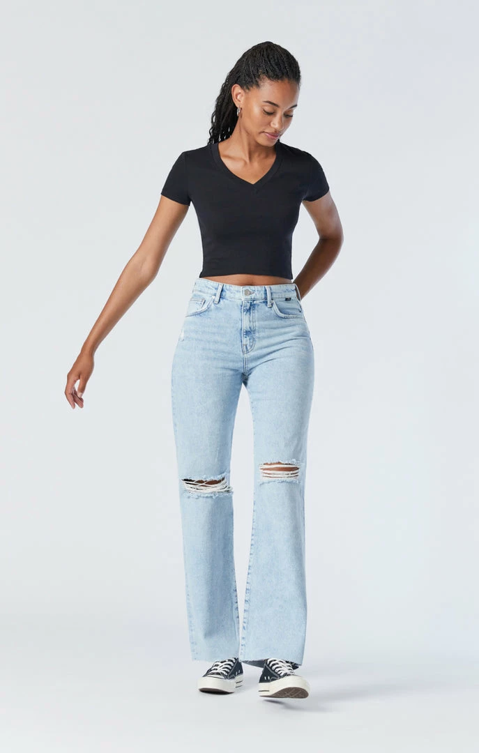 Best Pirce ✨ Mavi BARCELONA WIDE LEG 👖 JEANS IN BLEACHED RIPPED ORGANIC BLUE 😉 2 Mavi BARCELONA WIDE LEG JEANS IN BLEACHED RIPPED ORGANIC BLUE