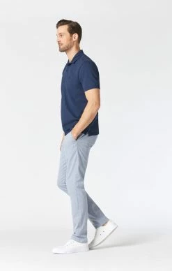 Mavi JOHNNY SLIM CHINO PANTS IN BLUE SUMMER STRIPE