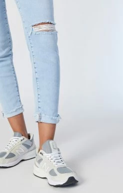 Mavi EDERA OVERALLS IN LIGHT RIPPED LA VINTAGE Denim