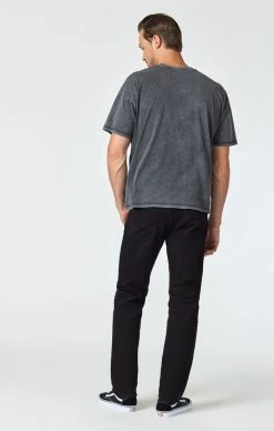 Mavi MATT RELAXED STRAIGHT LEG JEANS IN DOUBLE BLACK SUPERMOVE