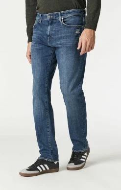 Mavi Denim ZACH STRAIGHT LEG JEANS IN DARK VINTAGE ORGANIC MOVE