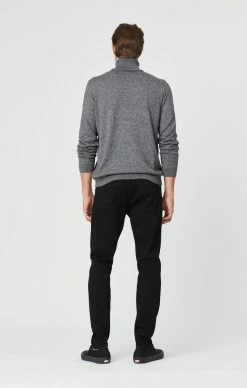 Mavi JAKE SLIM LEG JEANS IN DOUBLE BLACK SUPERMOVE