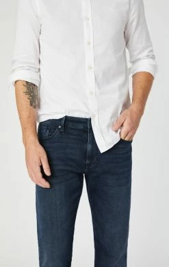 Mavi ZACH STRAIGHT LEG IN BLUE BLACK ATHLETIC Denim