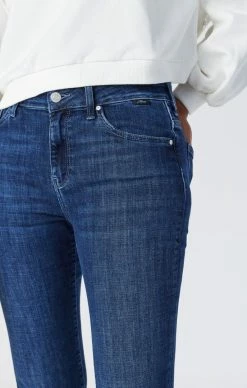 Mavi KENDRA STRAIGHT LEG IN DARK BRUSHED FEATHER BLUE