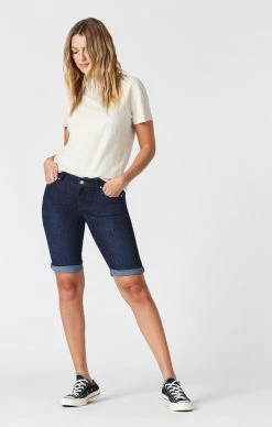 Mavi KARLY SHORTS IN RINSE BRUSHED FEATHER BLUE Denim