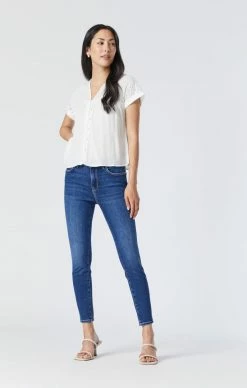 Mavi TESS SUPER SKINNY JEANS IN DARK BRUSHED INDIGO SHAPE Denim
