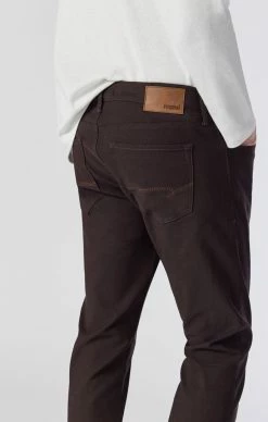 Mavi JAKE SLIM LEG PANTS IN BROWN FANCY