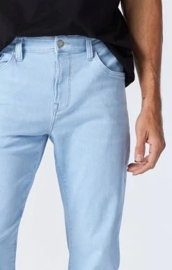 Mavi Denim ZACH STRAIGHT LEG JEANS IN ICE FEATHER BLUE