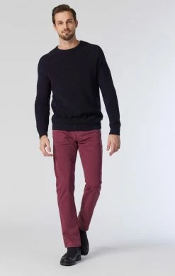 Mavi ZACH STRAIGHT LEG PANTS IN WINDSOR WINE TWILL