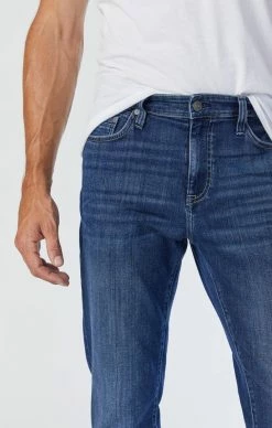 Mavi STEVE ATHLETIC JEANS IN DARK BRUSHED WILLIAMSBURG Denim