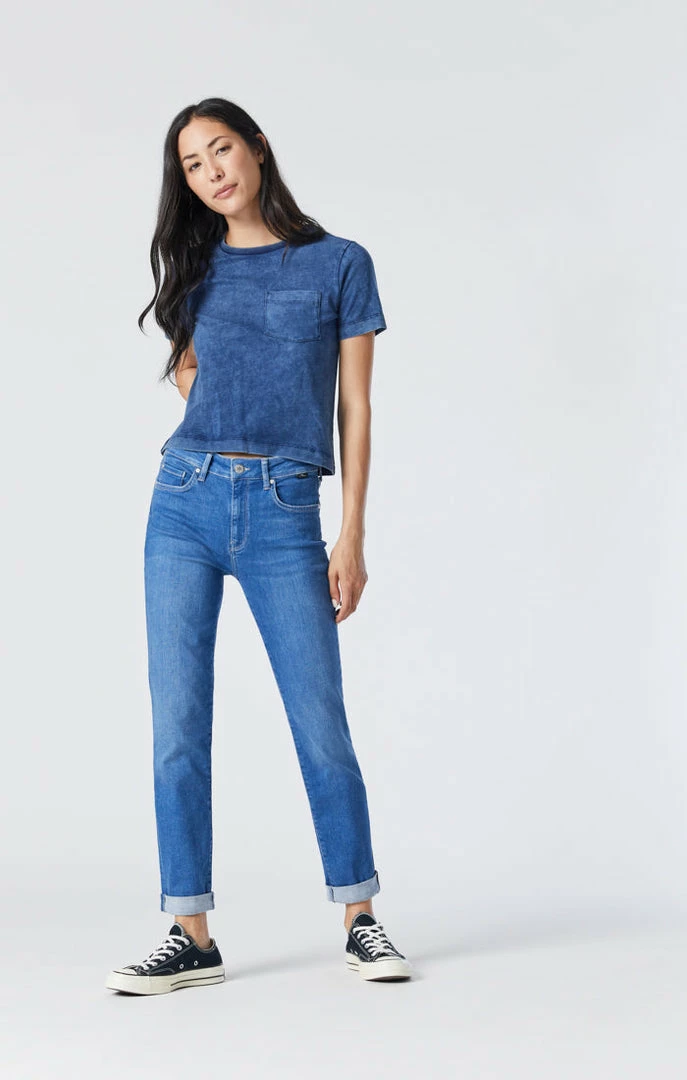 Promo โค๏ธ Mavi KATHLEEN SLIM BOYFRIEND ๐ JEANS IN SEA BLUE FEATHER BLUE Denim ๐ 2 Mavi KATHLEEN SLIM BOYFRIEND JEANS IN SEA BLUE FEATHER BLUE Denim