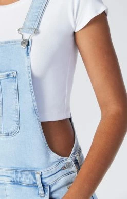 Mavi EDERA OVERALLS IN LIGHT RIPPED LA VINTAGE Denim