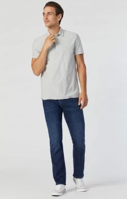 Mavi Denim ZACH STRAIGHT LEG JEANS IN DARK MIDNIGHT FEATHER BLUE