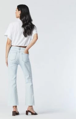 Mavi ANIKA CROP FLARE JEANS IN RANDOM BLEACHED ORGANIC BLUE