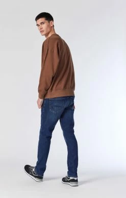 Mavi Denim JAKE SLIM LEG JEANS IN DARK BRUSHED WILLIAMSBURG