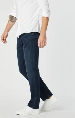 Mavi ZACH STRAIGHT LEG IN BLUE BLACK ATHLETIC Denim