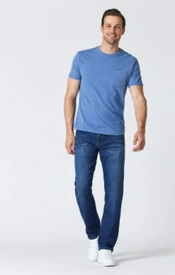 Mavi Denim ZACH STRAIGHT LEG JEANS IN INDIGO SUPERMOVE