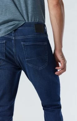 Mavi JAKE SLIM LEG JEANS IN DEEP BRUSHED SUPERMOVE Denim