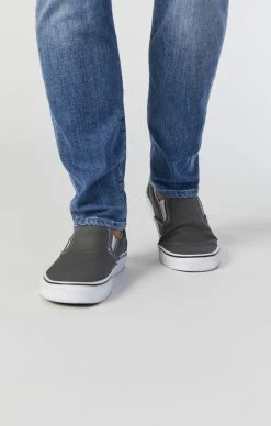 Mavi JAKE SLIM LEG JEANS IN MID USED BRUSHED FEATHER BLUE Denim