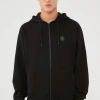 Mavi Tops & T-Shirts REGULAR FIT ZIP-UP HOODIE IN BLACK